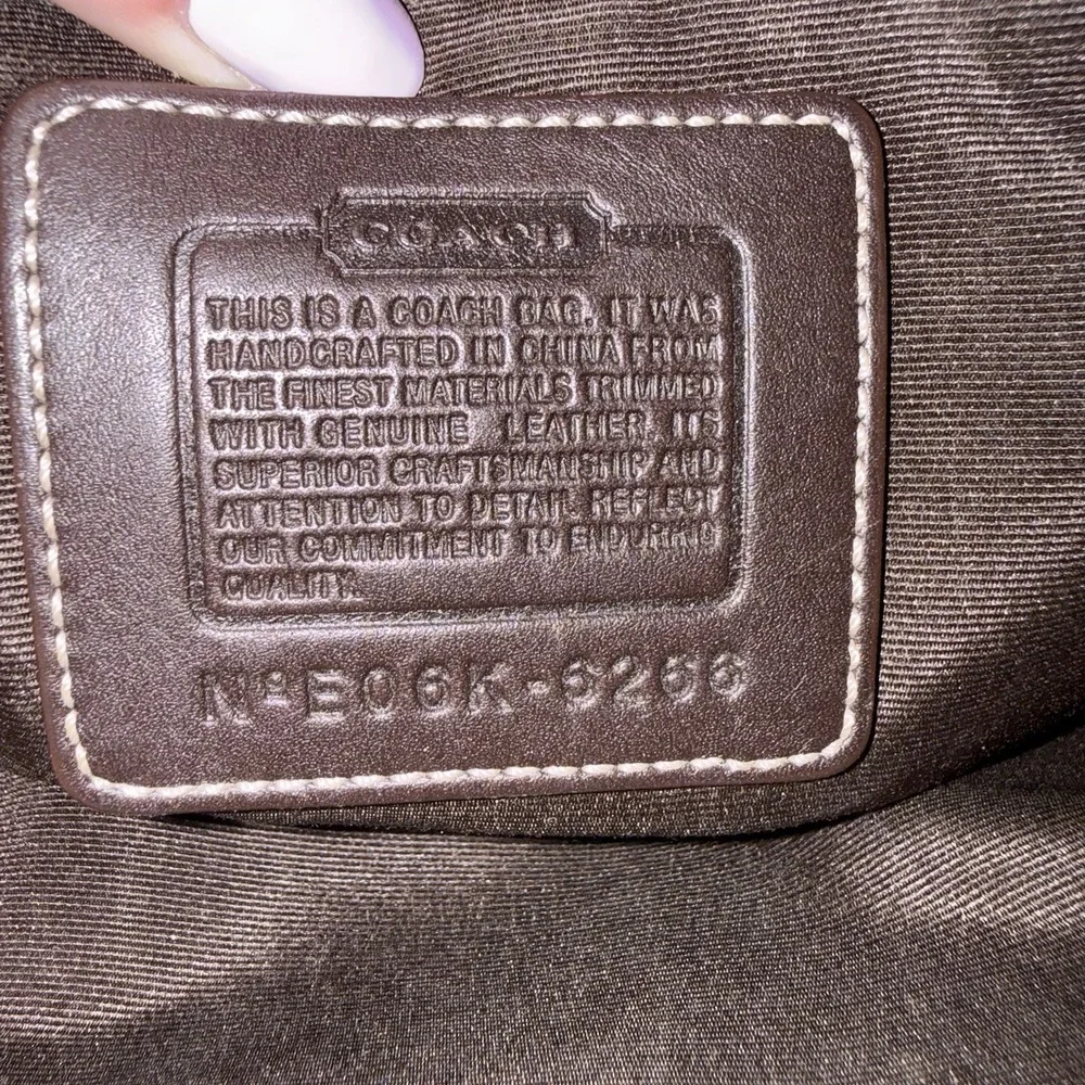 Vintage Coach Signature Jacquard Small Soho Hobo Bag Brown Tan Leather Y2K Purse